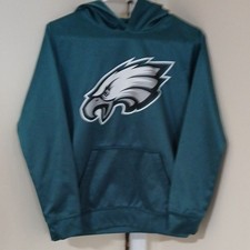 NFL Philadelphia Eagles Kids Pullover Hoodie Green M-10/12 100 Polyester