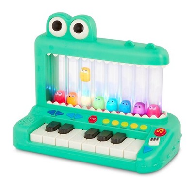 Battat Croco Pop Piano Toy Keyboard Lights Songs Sounds Toddler Ages 1+