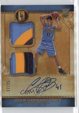 2016 Gold Standard Rookie Jersey Double Prime AU /25 Juan Hernangomez Auto 13c7