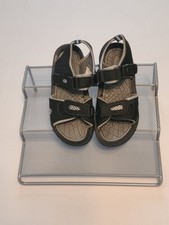 Kids Black and Gray Sandals Size 11/12 EUC Easy Open And Close Straps