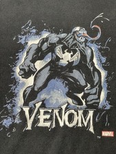 Vintage Marvel Venom Long Sleeve shirt Black Large Spiderman Rare