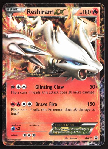 Pokemon Reshiram EX Holo Black and White Promos BW36 NM