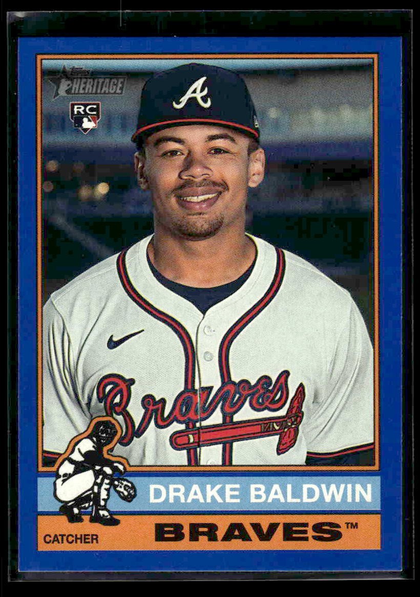 2025 Topps Heritage Drake Baldwin #561 Dark Blue Border RC Atlanta Braves
