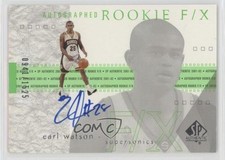 2001-02 SP Authentic Auto Rookie F/X 941/1525 Earl Watson #122 Auto w1w