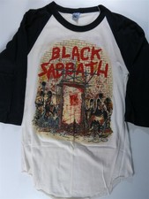 Vintage white M BLACK SABBATH Mob Rules Tour 1981 T-SHIRT raglan 