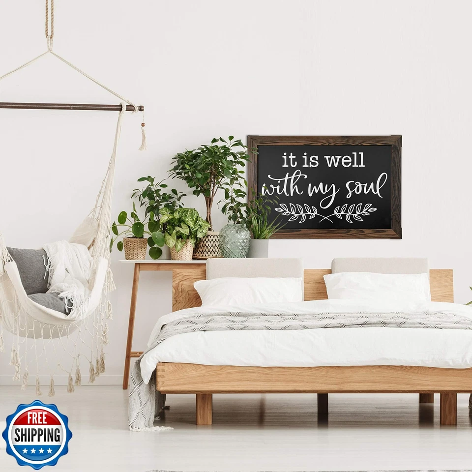 Loddie Doddie Magnetic Chalkboard Sign - 20 x 30 in Rustic Wood Frame - Easy- - Image 2 of 4