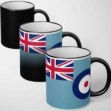 Royal Air Force Flag Coffee Gift Heat Sensitive Magic Colour Changing Mug Cup