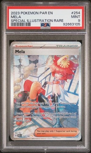 POKEMON MELA 2023 PARADOX RIFT #254 SPECIAL ILLUSTRATION RARE PSA 9 *CRACK*