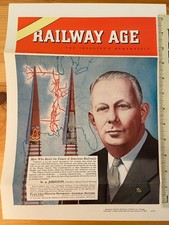 NOS EMD Electro-Motive GM Locomotive Illinois Central RR Railway Age Cover 1957