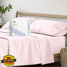 Mayfair Linen Sheets King Blush
