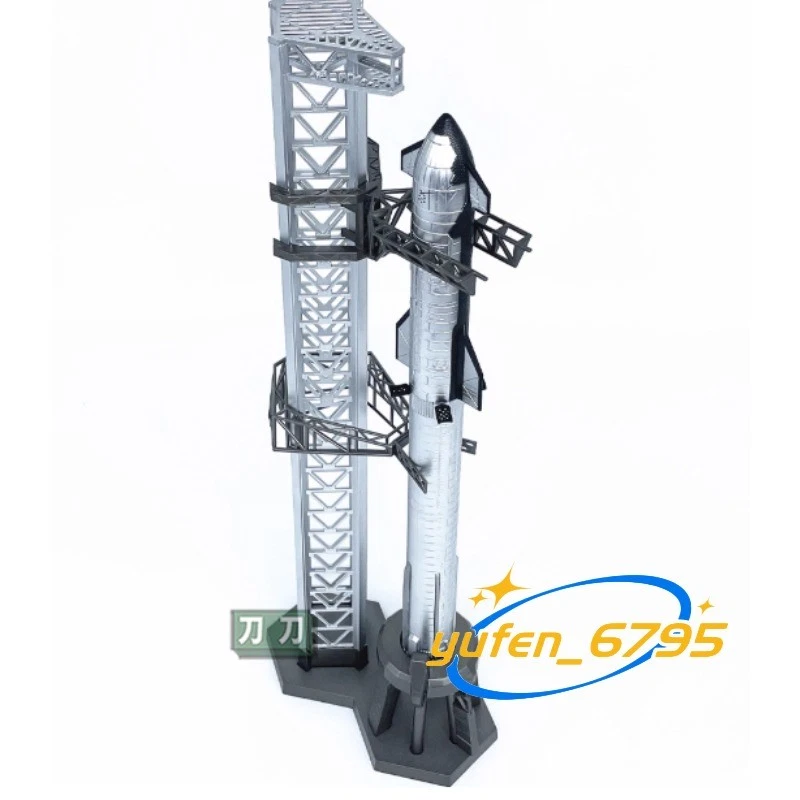 Space X Star Ship refuerzo superpesado con torre de lanzamiento 1/400 modelo diecast regalo Foto 3 de 4