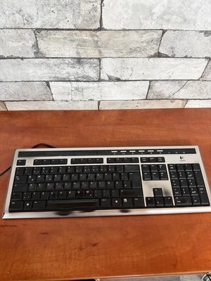 Logitech Tastatur, Ultra X Keyboard Y-BL49, Schwarz-Silber, mit Kabel, USB