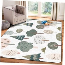 Soft Kids Play Area Rugs 3D Home Seamless Trendy Forest Texture Abstract Hand
