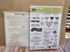 Stampin' UP SEALED WITH LOVE Stamp Set  LOVE NOTES dies HEART VALENTINE'S KISS