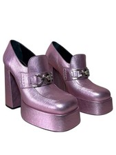 Versace Décolleté Donna Rosa Metallico con Plateau e Tacco Alto – Taglia 39