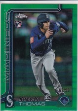 2025 Topps Update #US196 Rhylan Thomas Green Holo Foil #/99