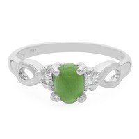 Cavill Ring Damen 925 Sterlingsilber Chrysopras 0,32Ct WeißE Topase