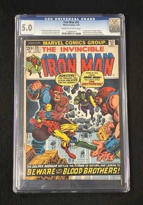 IRON MAN #55 1ST APPEARANCE THANOS, DRAX CGC 5.0 1972