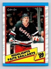 #326 Brian Leetch 1989-90 O-Pee-Chee New York Rangers