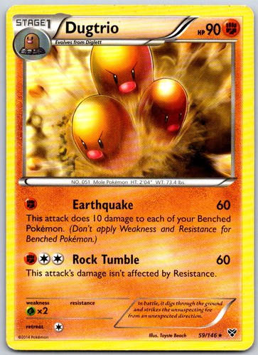 Dugtrio 59/146 XY Base Set Rare MP