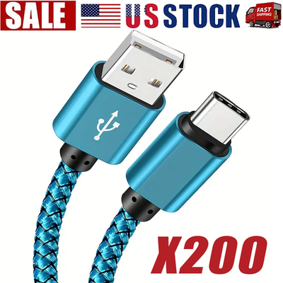 #ad #ad Braided USB Type C For iPhone 17 16 15 Cable Fast Charger Charging Data Cord Lot $67.99