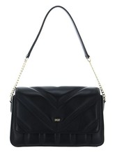 DKNY shoulder bag Becca Flap Demi Shoulder Bag Blk / Gold