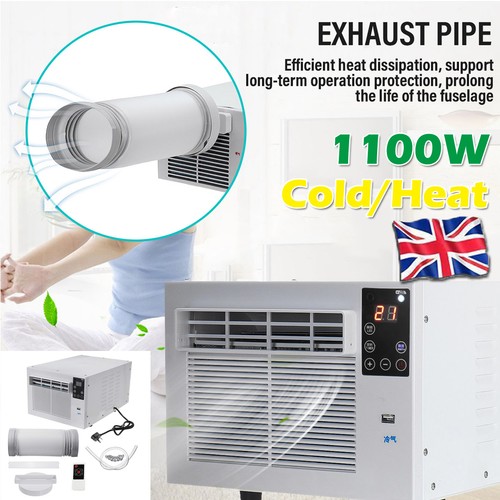 Portable 3754BTU Window Air Conditioner Heat/Cool Timer Refrigerated+Hose Remote