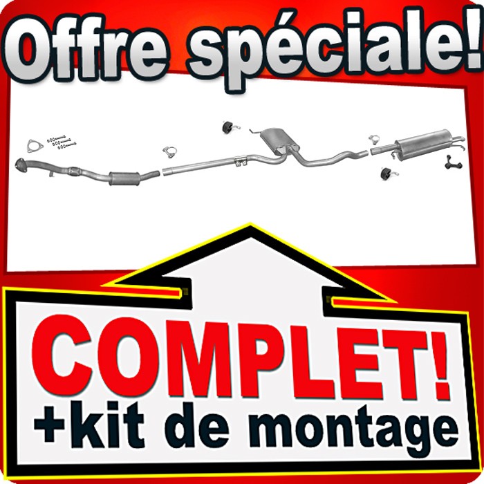 Pot d'échappement VW Passat 1.6 silencieux avant en acier renforcé anti-corrosion