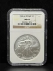 NGC MS69 2008 American Silver Eagle One Dollar Silver Coin -076