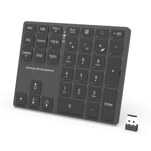 Backlit Keypad Bluetooth-Compatible 2.4G Wireless Triple Mode Keyboard 35 Keys - Picture 3 of 16