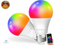 Antela Alexa GlüHbirne E27, Smart Wlan LED RGB Dimmbare Birne Lampe, App