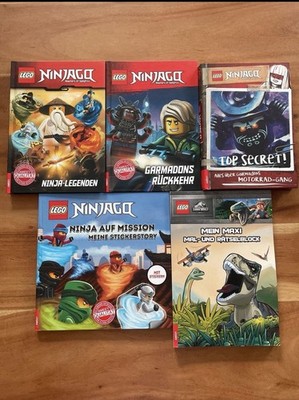 LEGO Ninjago Bücher Set + Maxi Mal- und Rätselblock NEU
