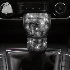 Gear Shift Knob Cover Bling Crystal Rhinestone White Universal