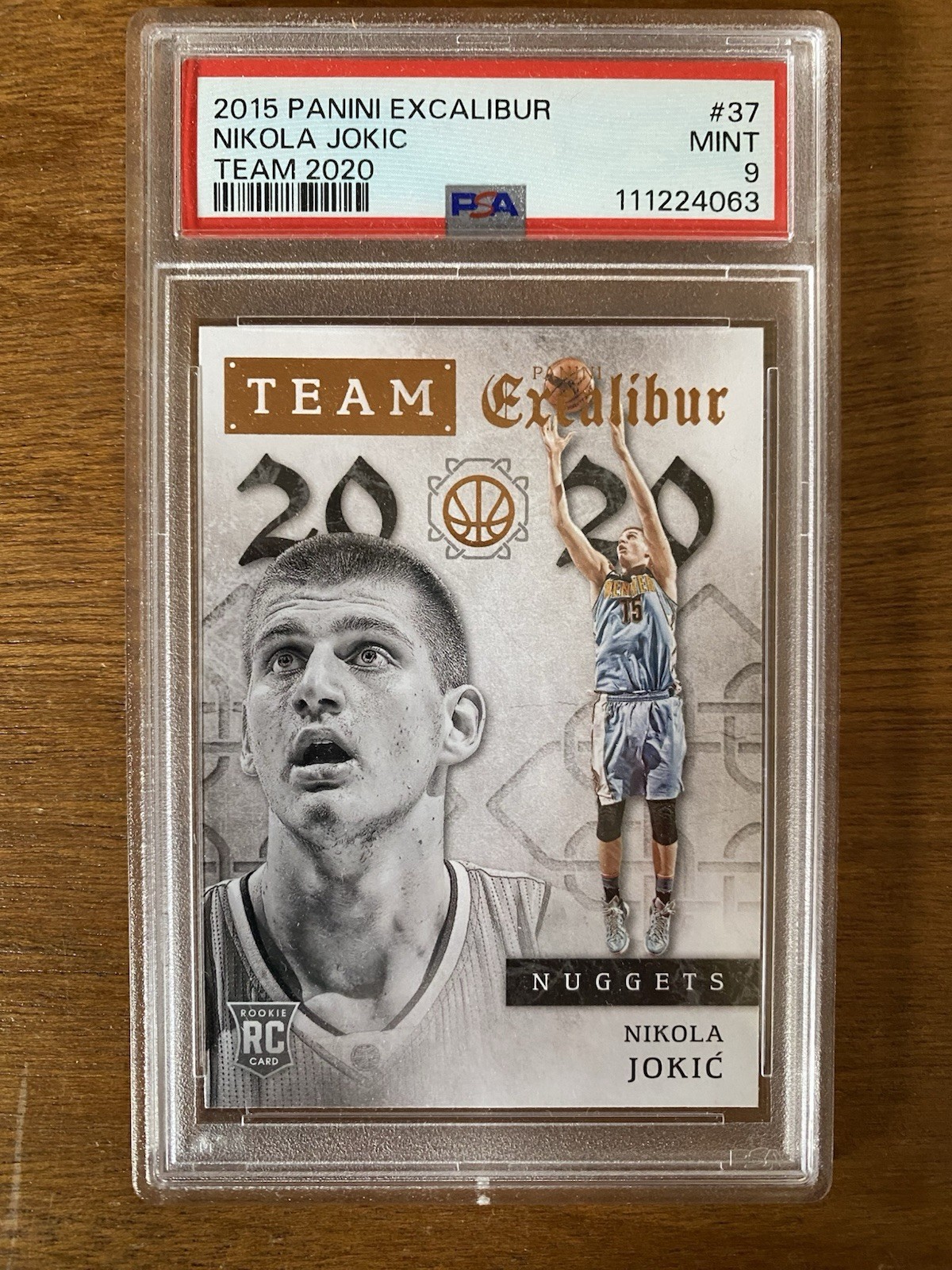 2015-16 Panini Excalibur Team 2020 Nikola Jokic #37 Rookie Card RC PSA 9 Nuggets