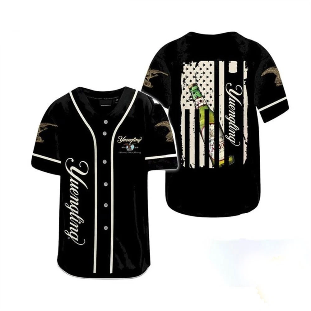 Black Yuengling Beer Baseball Jersey