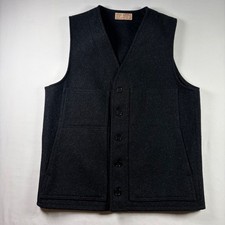 NWOT Filson Mackinaw Wool Vest Charcoal Grey Fall Dark Academia Cabincore Men L