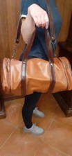 Borsa sacca sport vintage in pelle tracolla anni 70