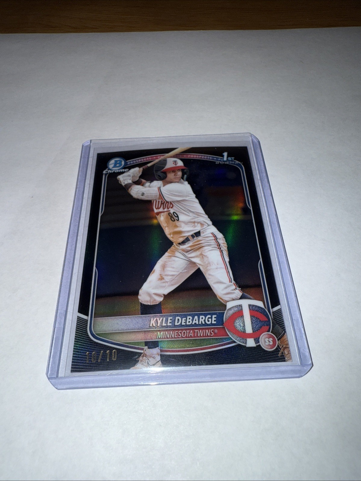 2025 Bowman - Chrome Prospects Kyle DeBarge #BCP-139 Black Refractor 1 /10 (RC)