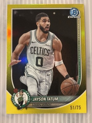 2025-26 Bowman Chrome Jayson Tatum Yellow Refractors /75 A9