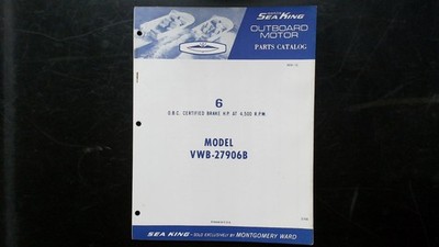 Wards Sea King Outboard Motor Parts Catalog VWB-27906B 1968 Manual