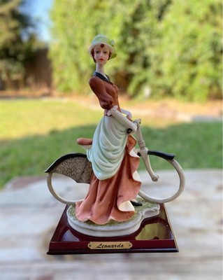 Leonardo Collection Lady On Bike Statute Resin Detailed Figurine - Collectable