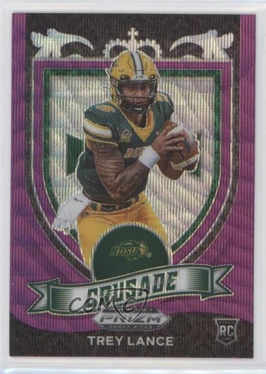 2021 Panini Prizm Draft Picks Crusade Purple Wave Trey Lance #164 Rookie RC 0c6
