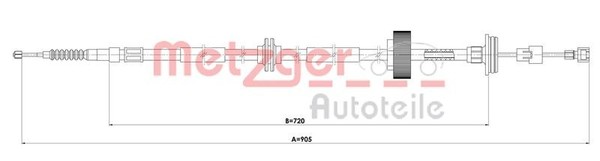 Metzger Seilzug, Feststellbremse 1E.BW007 FüR BMW-image