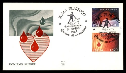 Mayfairstamps Italy FDC 1977 Blood Combo Doniamo Sangue First Day Cover aaw_7533