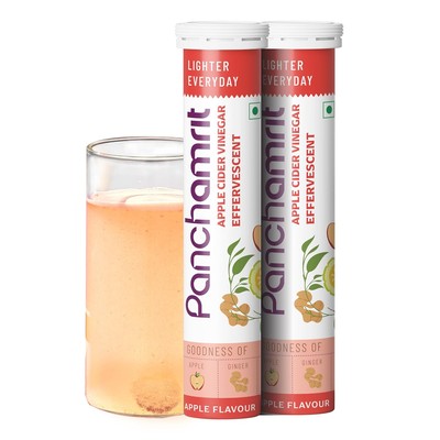 Panchamrit Apfelessig Brausetabletten 20 Tabletten Je Pack (2er Set)
