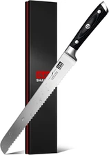 SHAN ZU 10" Bread Knife - Sourdough Slicing Knife Professional German 1.4116 Sta
