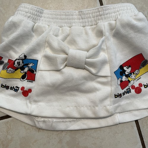 Vintage Disney Prince Big Shot Tennis Skirt Bows Mickey Minnie Donald Sm Size 4 - Picture 3 of 7
