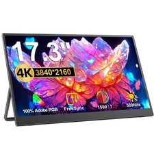 17.3" 4K Portable Gaming Monitor Screen Computer Gaming Display 100 Adobe RGB