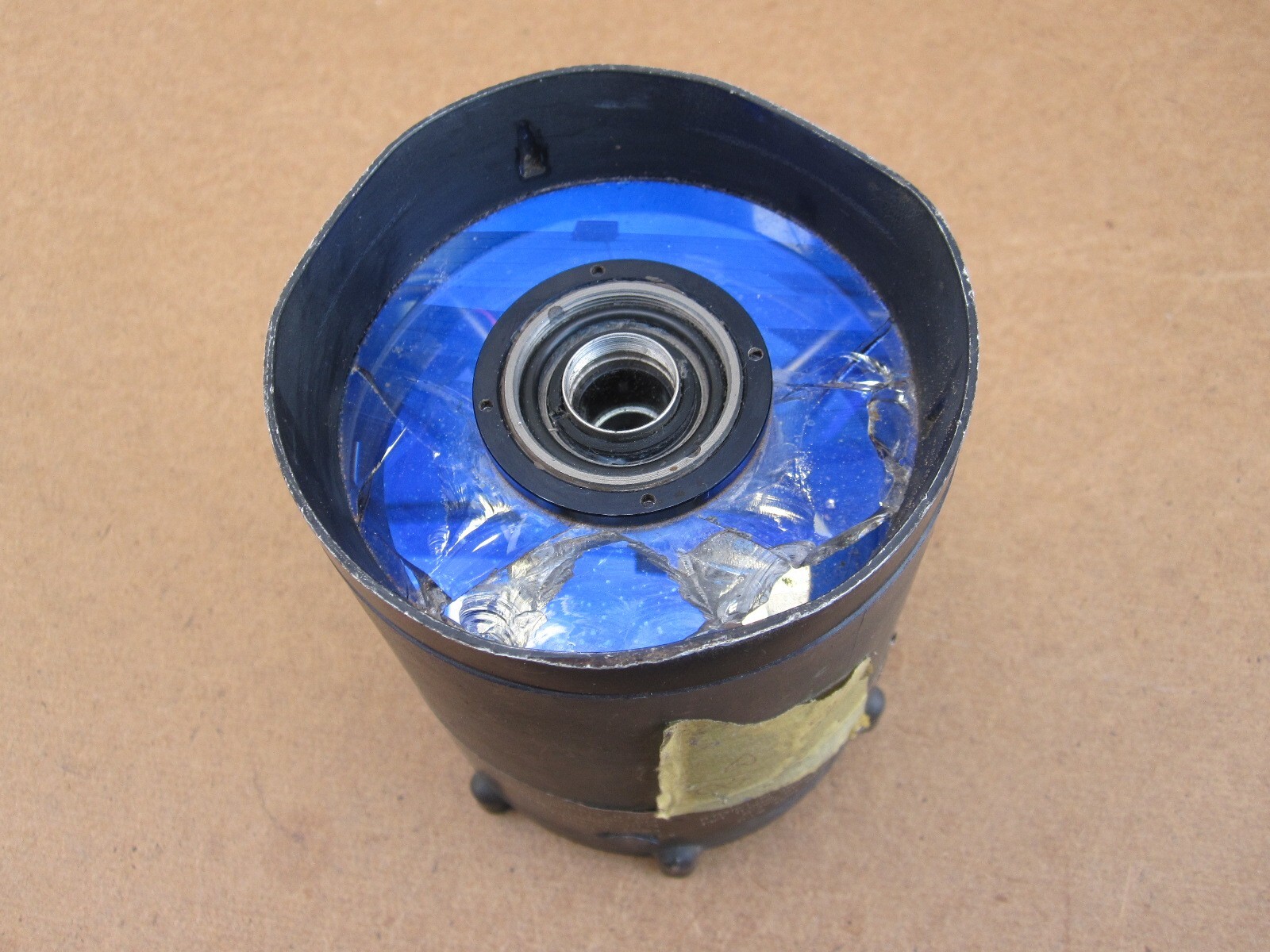AN/PVS-4 Front Objective Lens. Damaged: Cracked Broken Glass