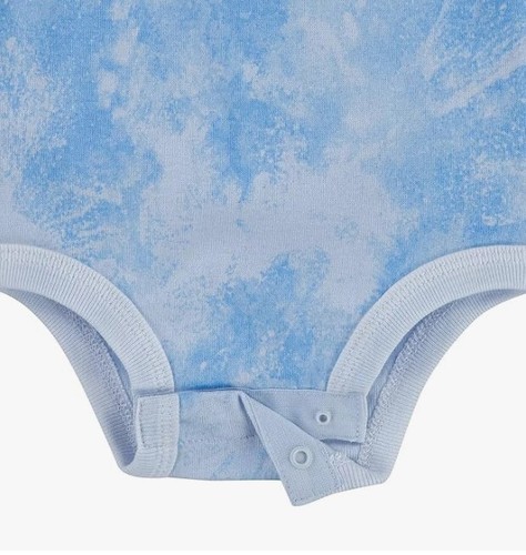 3 Pc Nike Baby Boys Outfit Gift 0-6 Months Bodysuit Booties Blue Tie Dye - Picture 6 of 6